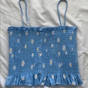 Cute flower crop top
